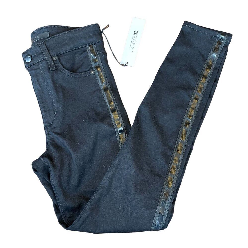 NEW Joe’s The Charlie High Rise Skinny Ankle Denim Black Jeans Size US 25 Womens